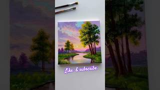 Glimpse of serenity 🖼 ytshorts Watercolor techniques shortsfeed trending shorts [upl. by Cruickshank]