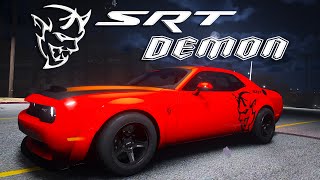 GTA 5 Dodge Challenger SRT Demon Addon  Realistic Engine Sound Mod Showcase on RTX™ 3090 [upl. by Eudora432]