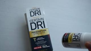 Best Deodorant and Antiperspirant  CERTAIN DRI Prescription Strength Clinical [upl. by Lenwood]