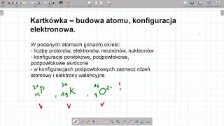 Kartkówka  budowa atomu konfiguracja elektronowa [upl. by Tami]