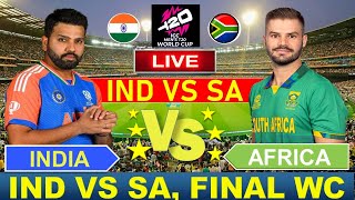 🔴Live India vs South Africa Final T20 World Cup 2024 IND vs SA indvssa cricketlive [upl. by Kinata674]