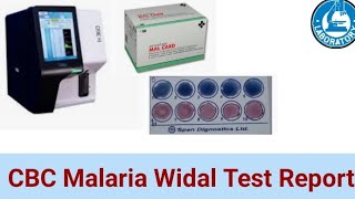 CBC MALARIA WIDAL TEST PROCEDURE [upl. by Naesar659]