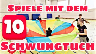 10 spannende Spiele mit dem Schwungtuch Part 1 ohne Zusatzmaterialien  Parachute Games [upl. by Joana]