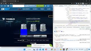 1xBet Thimbles Craké ce Jeu en Utilisant Seulement un Navigateur Web Gagner un Gros Lot en Ligne [upl. by Enaerb]
