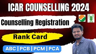 icar counselling registration 2024  icar ug counselling  icar rank card कैसे Download होगे icar [upl. by Madelina544]