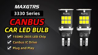 3330 T15 Series CANBUS Car LED Bulb [upl. by Yattirb109]