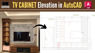 TV Cabinet Interior Design in AutoCAD [upl. by Katee]