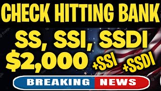 2000 STIMULUS CHECK HITTING BANK ACCOUNTS FOR ALL LOWINCOME BENEFICIARIES ON SS SSI SSDI VA [upl. by Nytsirt]