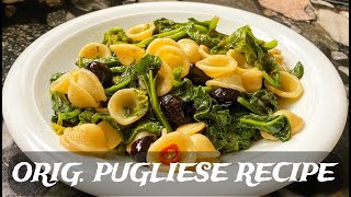 ORECCHIETTE CON CIME DI RAPA authentic recipe from Puglia of turnip pasta [upl. by Marteena537]