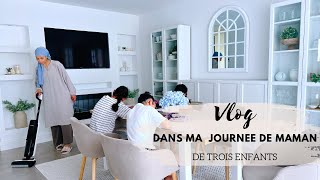 Vlog  1 journée dans ma vie de maman  coursesménage  goûter à la marocaine 🇲🇦  dîner express [upl. by Oirretno]