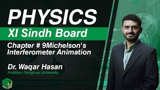 Michelsons Interferometer Animation  Sindh Board  Dr Waqar  My Inter Academy [upl. by Attelrahs]