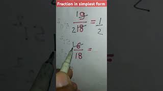 fraction in simplest form quickmathtrick maths [upl. by Boor959]