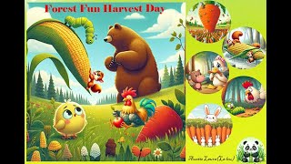 Childrens picture book storiesquot Forest Fun Harvest Day quotstory time for kids bedtime stories [upl. by Euqinomod]