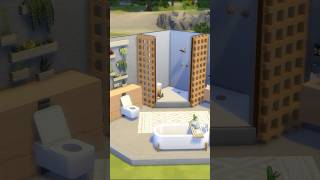 Modern Boho Bathroom in Sims 4 shorts simsbuilder thesims4 sims4 sims4build bathroom [upl. by Nedap]