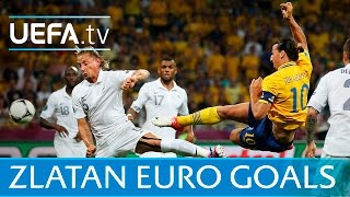 Zlatan Ibrahimović Watch all of his EURO goals [upl. by Audwen569]