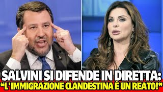 🔴SALVINI SI DIFENDE IN DIRETTA quotLIMMIGRAZIONE CLANDESTINA È UN REATOquot [upl. by Alik]