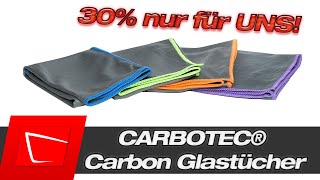 Die besten Glastücher CARBOTEC® 4X Premium Carbon Microfaser Glastücher 30 Community Aktion [upl. by Beera]