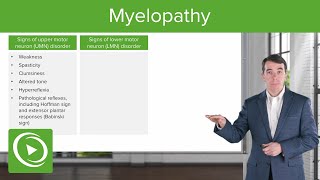 Myelopathy Disorder of the Spinal cord  Clinical Neurology [upl. by Tybie]