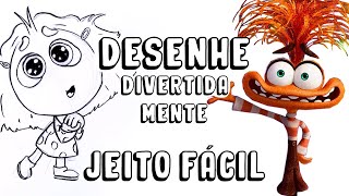 DESENHE OS PERSONAGENS DE DIVERTIDA MENTE 2 DE UM JEITO FÁCIL [upl. by Ahsienal]