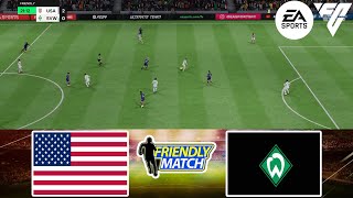 FC 24  USA W vs Werder Bremen W 0562024  Friendly Match  Gameplay PS  Full Match [upl. by Nhguaved]