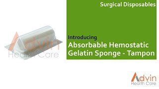 Absorbable Hemostatic Gelatin Sponge Tampon [upl. by Merola265]