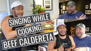 SINGING WHILE COOKING BEEF CALDERETA Kaldereta Using INSTANT POT [upl. by Davide336]