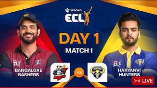 ECL Bangalore Bashers vs Haryanvi hunters dekhiae Kaun jita hai ECL 1 ko 🤟💪 trending viralvideo [upl. by Zollie837]