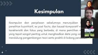 desain penelitian kuantitatif Ex Post Facto dan Kausal Komparatif Presentation by Group 5 R5B [upl. by Christmann]