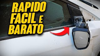 QUEBROU RESOLVA RAPIDO FACIL E BARATO  Não troque o retrovisor quebrado antes de ver esse vídeo [upl. by Rockafellow182]