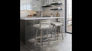 Amisco Travis Grey Bar Stool assembly [upl. by Htirehc]