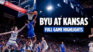 FULL GAME HIGHLIGHTS BYU Basketball at Kansas [upl. by Yrannav]