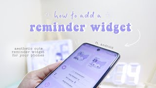 👾 how to add reminder widget  cute and aesthetic phone using widgetopia [upl. by Akenahs]