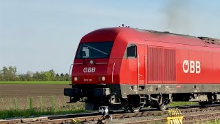 Zugwechsel in GK trainspotting oebb railway 5047 train 2016 singletrack [upl. by Lhadnek]