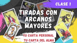 TIRADAS CON ARCANOS MAYORES TAROT RIDER WAITE O DE MARSELLA CLASE 1 [upl. by Nirre]