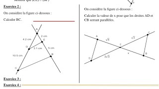 Devoir Surveillé N 2 1er semestre maths 3AC Théorème de Thalès Exercice 2  3eme année collège [upl. by Auqenahs]