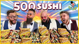 500 SUSHI CHALLENGE con i GENTLEMEN  DANNYLAZZARIN xMurryPwNz TheMerluzz [upl. by Clancy]