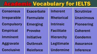 Highly Recommended Advanced Academic Vocabulary for IELTS [upl. by Peh]