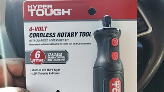 Hyper Tough 4Volt Cordless Rotary tool Dremmel 80185 Quick review 15 of JUNK [upl. by Neellek169]