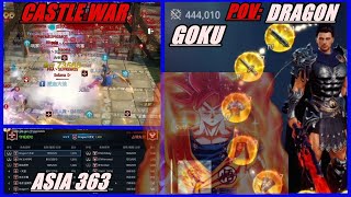 HOF DRAGON GOKU 444K NA BATALHA DE CASTELO DO ASIA 363 HOF VS PHADTM  MIR4 [upl. by Tsui]