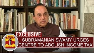 Subramanian Swamy urges centre to abolish income tax  Thanthi TV [upl. by Randy]