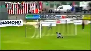 FLUKEY KEVIN DEERY WINNING GOAL FOR DERRY CITY V SKONTO RIGA  2009 EUROPA LEAGUE QUALIFIER [upl. by Ecinnaj]