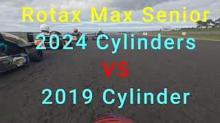 On Track wheel to wheel comparison with Rotax Max Senior 2024 vs 2019 Cylinders [upl. by Ahtel]