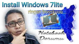 Installation Windows 7lite Netbook Dorumu [upl. by Miru]