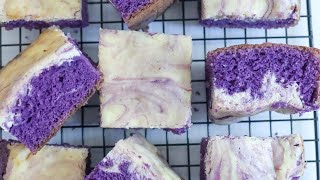 Ube Cheesecake Brownies Recipe [upl. by Llenahs]