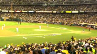 Oakland As Fans Sing quotTake Me Out To The Ballgamequot [upl. by Corso216]