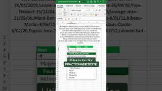 Comment fractionner du texte sur plusieurs cellules sur Excel [upl. by Derag]