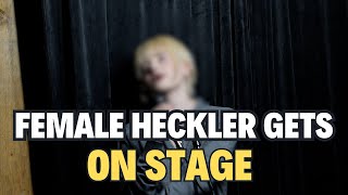 Female heckler gets on stage cries and leaves show [upl. by Atila]