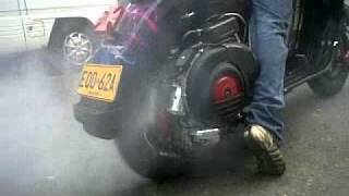 vespa tuning custom scooter 23 burn out [upl. by Farr959]