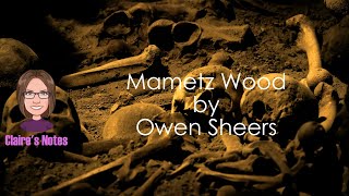 Mametz Wood by Owen Sheers detailed analysis [upl. by Towroy]