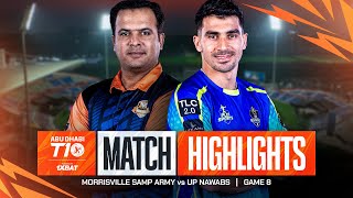 2024 Abu Dhabi T10 I Match 8 Highlights Morrisville Samp Army vs UP Nawabs  Season 8 [upl. by Lauree682]